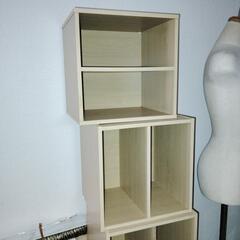 【ドタキャン再出品】サイコロ型　ボックス　4個組　中古品