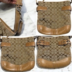 COACH コーチ 2wayショルダーバッグ シグネチャー キャンバス レザーの画像
