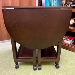 説明書付き【ニトリ ワゴンライズ 】ダイニングテーブル バタフライ キャスター付の画像