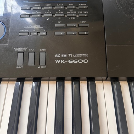 CASIO カシオ 電子ピアノ キーボード WK-6600 ☆ペダルつき☆
