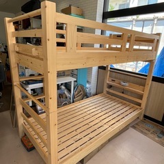 美原店 2段ベッド 木製 照明コンセント付き (リサイクルアース