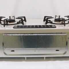 【恵庭】リンナイ　ガスコンロ　ガステーブル　RT33NJH　19年製　LPガス　つまみ式　中古品　PayPay支払いOK！の画像