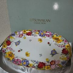 ①未使用 花柄楕円形オーバルUTSUWAKAN②Maxwell　...