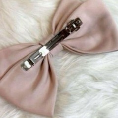 新品♡可愛さアップ♡リボン ヘアアクセサリーパール調へアクリップパステル カラーの画像
