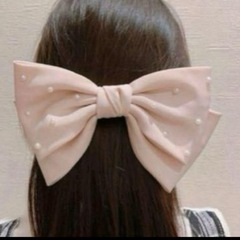 新品♡可愛さアップ♡リボン ヘアアクセサリーパール調へアクリップパステル カラーの画像