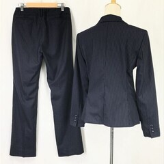 レミュー/LES MUES【上-LL/下-M/レディース/紺ストライプ/NAVY】の画像