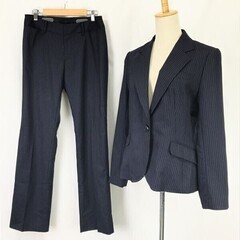 レミュー/LES MUES【上-LL/下-M/レディース/紺ストライプ/NAVY】の画像