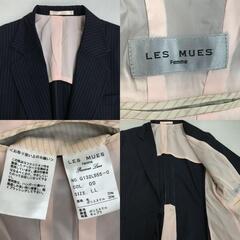レミュー/LES MUES【上-LL/下-M/レディース/紺ストライプ/NAVY】の画像