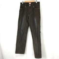 希少★クイックシルバー/QUIKSILVER★粉末牛革/レザーパウダー/デニムパンツ【W30/股下82cm/茶系/brown/ストレート】の画像