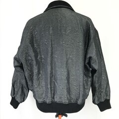 80s-90s/Vintage/日本製★オーロラ/ORORA per elegantuomo★昭和/バブル/ダブルボタンジャケット【メンズM/黒】の画像
