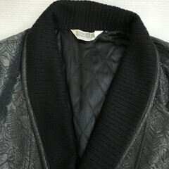 80s-90s/Vintage/日本製★オーロラ/ORORA per elegantuomo★昭和/バブル/ダブルボタンジャケット【メンズM/黒】の画像