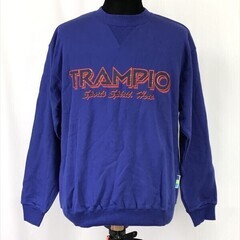 80s-90s?/Vintage/日本製★トランピオ/TRAMPIO/トーヨータイヤ★ビッグロゴ/スウェットトレーナー【メンズL/青】の画像
