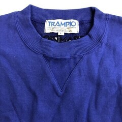 80s-90s?/Vintage/日本製★トランピオ/TRAMPIO/トーヨータイヤ★ビッグロゴ/スウェットトレーナー【メンズL/青】の画像