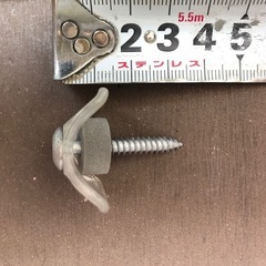 【新品未使用品】ポリカ波板ビス クリアー[ 木下地用 ] (ポリカ座金) 5 x 35   50本の画像
