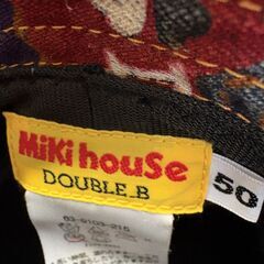 帽子（キッズ・ハット）サファリ・ハット ミキハウス　MIKI house　DOUBLE B デニム辞 50cmの画像