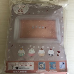 《半額以下‼️新品未使用✨》ビニールプール(ピンク色ご飯柄)の画像
