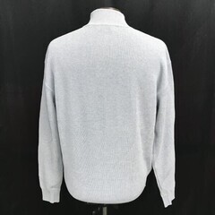 日本製★マッセルバラ/MUSSELBURGH★コットン100%/ハーフボタン/襟付きセーター【メンズM/水色/light blue】の画像