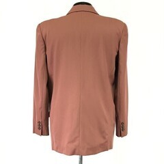 日本製/90s?/レトロ★イシュー/ISSUE★ウール100％/ダブルブレストジャケット【メンズM/オレンジ系/terracotta orange】の画像