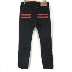 日本製★ブラックミーンズ/blackmeans★Hiroshima Denim/スリム/ストレート黒デニムパンツ【メンズW31/股下69cm】の画像