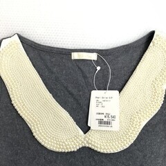 ￥1.5万/タグ付新古品★カイラニ/kai lani★パールカラー/膝丈ワンピース【レディースF/グレー/gray】Tops/Dress◆cBH597の画像