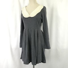 ￥1.5万/タグ付新古品★カイラニ/kai lani★パールカラー/膝丈ワンピース【レディースF/グレー/gray】Tops/Dress◆cBH597の画像