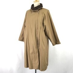 90s/三陽商会★サンヨー/SANYO★比翼仕立て/スプリングコート/アウター【7A2/レディースS/コットン/茶】の画像