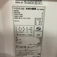 J334⭐️デウ　2016年製　2ドア　冷凍冷蔵庫 の画像