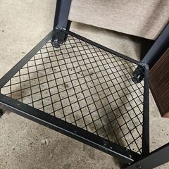 リサイクルショップどりーむ天保山店　No3380　お買い得品♪　サイドテーブル　スチール　木天板　おしゃれ♪の画像