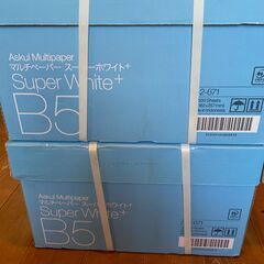 コピー用紙　アスクルマルチペーパー　スーパーホワイトB5 【500枚入✖︎１０冊】２箱の画像
