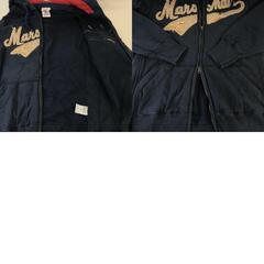 イタリア製★フランクリンマーシャル/FRANKLIN&MARSHALL★裏起毛/秋冬ダブルジップアップパーカー【メンズS/紺/navy】の画像