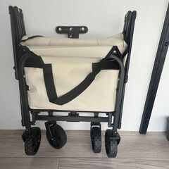 折りたたみカート　キャリーワゴン　ベージュの画像