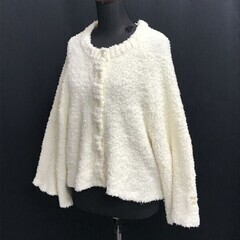 新古品★ジェラートピケ/gelato pique★もこもこカーディガン/ルームウェア【レディースF/アイボリー/白】ジェラピケ/Jacket◆sBH547の画像