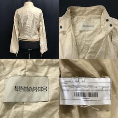 イタリア製★エルマンノ シェルヴィーノ/Ermanno Scervino★ダブルライダース/ジャケット【42/レディースL程度/ベージュ】jumper◆cBH530の画像