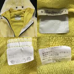 バイタススタンダード/by Tass Standard★注目レイヤード! コットン × ナイロンクリア パーカー【メンズL/イエロー】ジャケット◆cBH530の画像