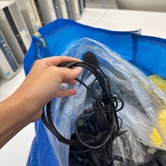 マイク付きヘッドフォンの画像