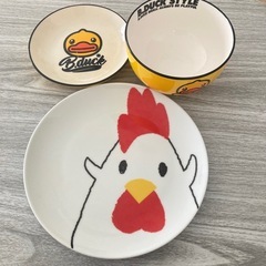 ローソン限定プレート　ダックプレート&茶碗　セット