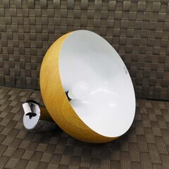 【恵庭】ニトリ　ペンダントライト　木目調　照明　ライト　中古品　PayPay支払いOK！の画像