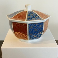 新品未使用 有田焼 錦松梅 清秀作 和食器 蓋付き 小鉢