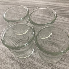 ブラックグラス　ガラス容器×4 セットの画像