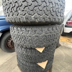 ブロックタイヤ ホイールセット4本の画像