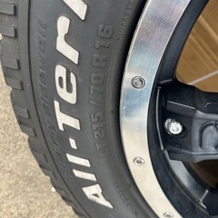 ブロックタイヤ ホイールセット4本の画像