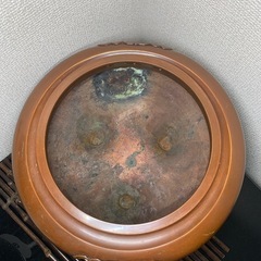 配送可能　時代物　風炉釜　 朝鮮風炉　 茶釜　唐銅　風炉　銅蓋　釜環　茶道具　古道具　古董　古玩　古董　煎茶道具 鉄釜　電熱付の画像