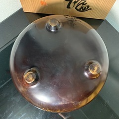 配送可能　風炉師　般若勘渓　唐銅　道安風炉　茶道具 風炉 銅製　共箱　古道具　時代物　骨董　古玩　古董の画像