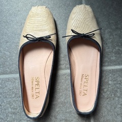 ほぼ未使用】SPELTA フラットシューズ 36サイズ ベージュ