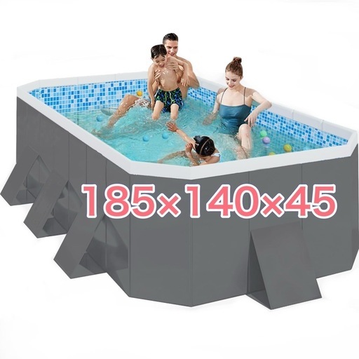 新品　プール 空気入れ不要 折りたたみ 大型 ビニールプール 組み立て不要 1.8m 家庭用 大型プール