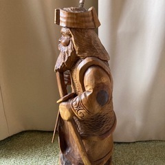 北海道 アイヌ長老人形 木彫　彫刻　縁起物　置物 木工芸 作家　民芸品　の画像