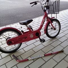 ★ジモティ割あり★  押し手付き　子供用自転車 20インチ ピンク クリーニング済み TK5813の画像