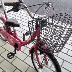 ★ジモティ割あり★  押し手付き　子供用自転車 20インチ ピンク クリーニング済み TK5813の画像