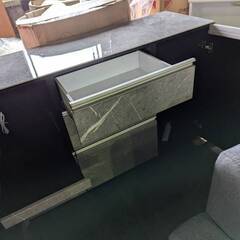 高級感たっぷり✨大理石調デザインの140cm幅キッチンカウンターの画像