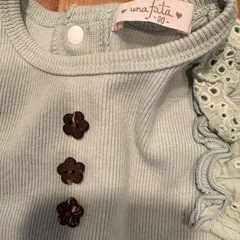 グリーン、半袖、ベビー、子供服の画像